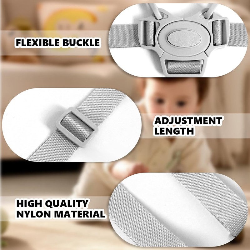 QIBZI Baby Stroller Safety Belts, Five Point Stroller Strap for