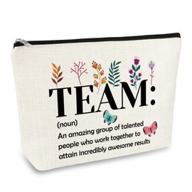 Team Appreciation Gifts Makeup Bag for Women Boss Leader Thank You Gift for Employee Colleague Coworker Inspirational Gifts Cosmetic Bags Birthday Bosses' Day Gift for Social Worker Teacher Nurse