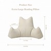 Kawaii Cat Ear Reading Pillows with Arms for Adults Back
