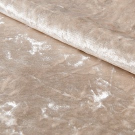 Haaris Imaan Crushed Velvet Upholstery and Crafts Material by the Metre, 59" Width. Colour - Mink