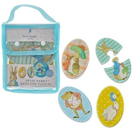 Peter Rabbit Bathtime Puzzles for Toddlers – 4 Floating Foam Character Puzzles Stick to Bath Tub & Tiles – Baby Bath Time Toys for Kids 18 Months+ – Peter Rabbit, Benjamin Bunny & Jemima Puddle-Duck