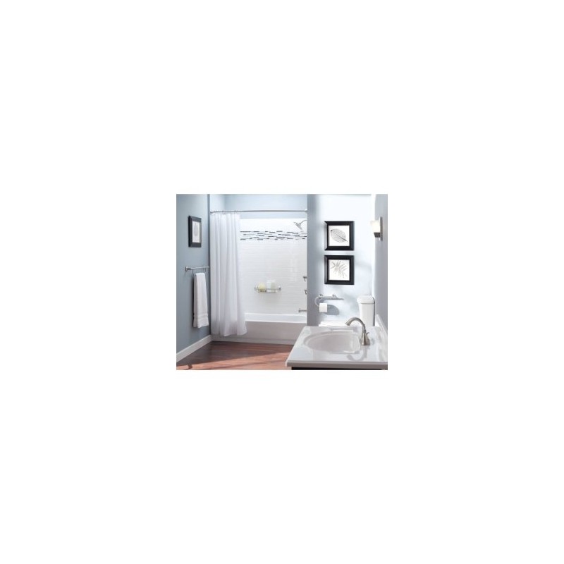 LR2356DOWB Moen LR2356DOWB Home Care 16-Inch Grab Bar with Shelf,