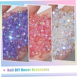 Baluue Nail Craft Diamond of Flatback for Manicure Art Compact Easy to Install for Home and Salon Use Mixed