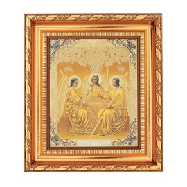 NKlaus The Holy Trinity Icon in Frame with Glass 14 x 16 cm Christian 11367