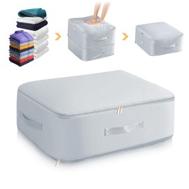 Ultra Platzsparender Selbstkomprimierender Organizer, Selbstkompressions-Organizer Aufbewahrungstasche für Bettdecken, Bettdecke Aufbewahrung, Packing Cubes Compression, Decken Organizer