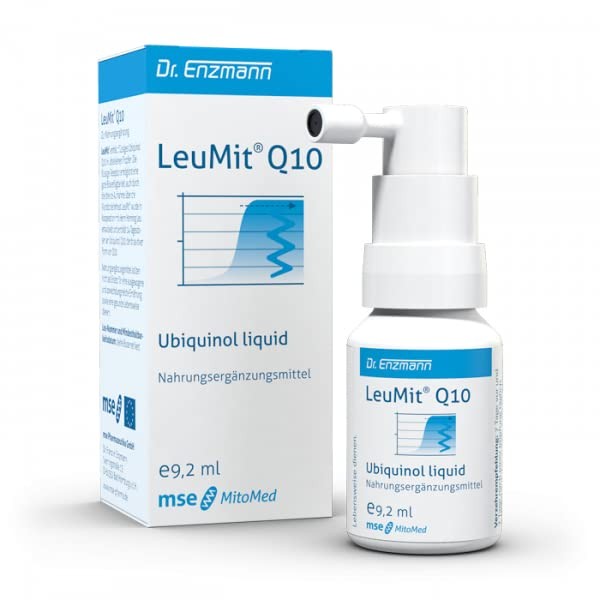 LeuMit mse Ubiquinol Liquid (9.2 ml) Vegan & High Dose Kaneka Coenzyme Q10, Reduced, Breathable, Liposomal, Dr Enzmann