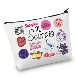 VAMSII 12 Constellation Birthday Gift for Astrology Lover Zodiac Symbol Sign Cosmetic Bag Horoscope Astrology Gift for Her (ScorpioBag)