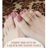 Toe Gel Nail Stickers - 34PCS Salon Quality Wraps no