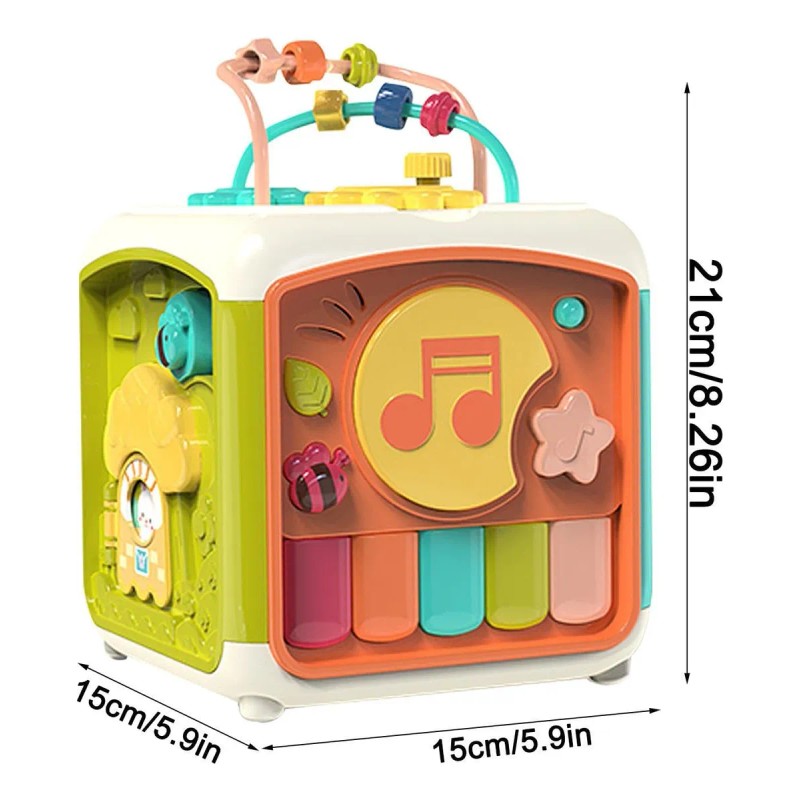 Cubo Didáctico De Actividades Montessori 6 En 1 Para Bebés
