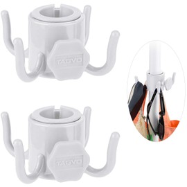 TAGVO Beach Umbrella Hanging Hook, 2 Pieces 4-Prong Plastic Umbrella Hooks Hanging for Clothes/Hats/Clothes/Camera/Sunglasses/Bags - Durable, Suitable for Beach, Camping Travel
