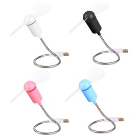 KARELLS Gooseneck Fan, Foldable Gooseneck Fan, Pack of 4 USB Fan, Gooseneck Fan, Mini USB Fan with Soft Fan Blades, for Home and Office