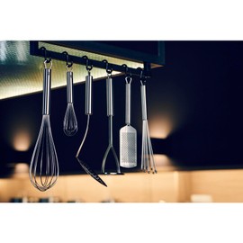 WMF Profi Plus potato masher, 28.5 cm, Cromargan stainless steel, partially matt, dishwasher-safe.
