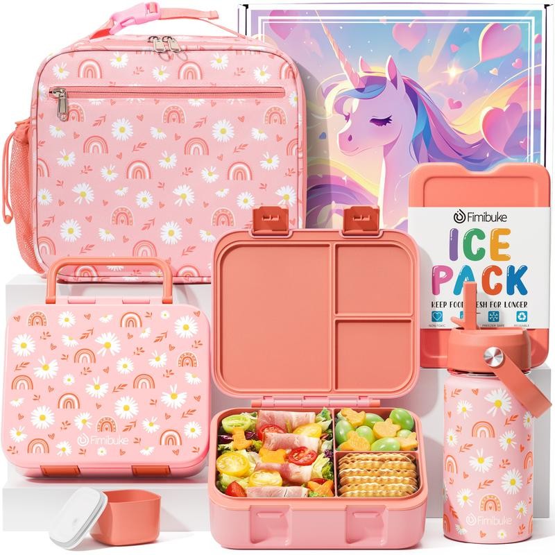 Fimibuke Bento Box Set with Insulated Thermos, Lunch Bag &