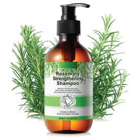 Rosemary Strengthening Shampoo with Biotin, Hair Growth and Repair Formula, 300ml
