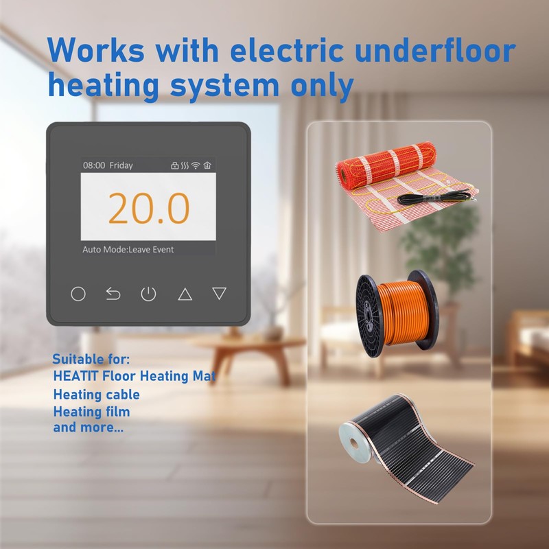 Digital Proframmable Thermostat for Electric Floor Heating Underfloor Heating Thermostat