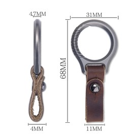 Hamans Keychain Belt Clip Carabiner Key Chain Holder Titanium Key Clip Quick Release Car Keychain Belt EDC Tool for Men