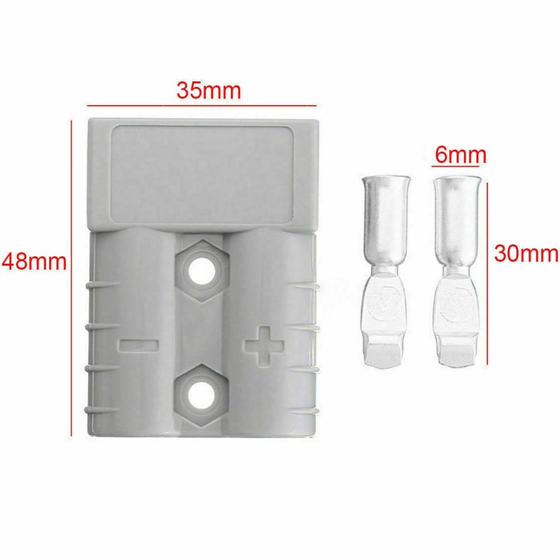 10Pcs Anderson Style Plug Connectors 50 AMP 12-24V 6AWG DC