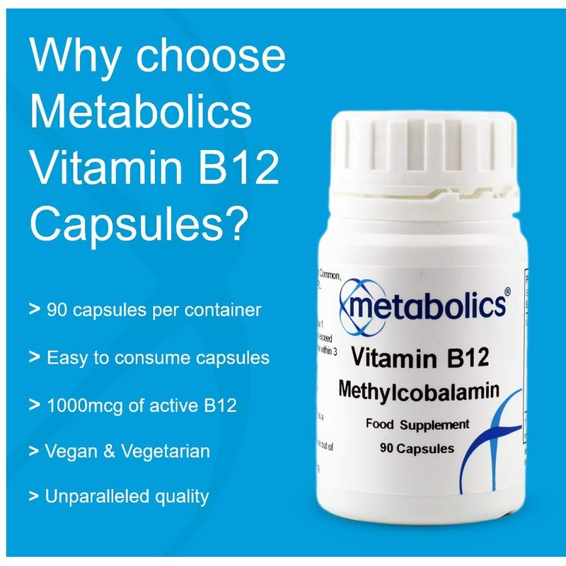 Metabolics Vitamin B12 Methylcobalamin 1000mcg by Metabolics Vitamin B12 Supplement