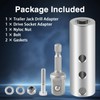 EVRBUL Upgraded Stainless Steel Trailer Jack Electric Drill Adapter with