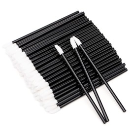 G2PLUS 100PCS Lip Gloss Applicators, Disposable Lip Brushes Lip Gloss Applicators Lipstick Gloss Wands Applicator Perfect Makeup Tool Kits (Nylon Black)