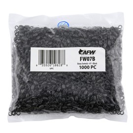 American Fishing Wire Giros de grúa de latón, tamaño #7, 75 LB (34 kg) Prueba, Negro, 1000 Piezas