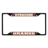 FANMATS 31282 Syracuse Orange Metal License Plate Frame Black Finish