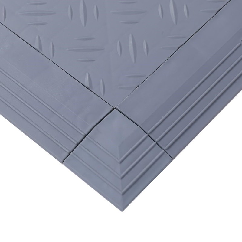 ISL Garage Tile, Solid Side Parts, Male Type, Gray, Set