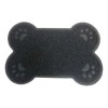 Animal Planet Pets Black Waterproof Pet Food Place Mat 23.5"x15.5" Silicone Bone