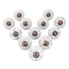 Ajuny 12 White Ceramic Cabinet Knobs Handmade Drawer Pull Handles
