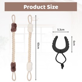 3 Stück Türstopper Klinke Baumwolle Türkordel Klemmschutz für Türen, Türkordel Türstopper für Haustier, Babys und Kinder, Fingerschutz, Verhindert Türknallen