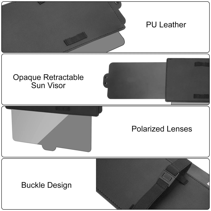 EeeKitOnline Adjustable Car Sun Visor Anti-Glare Sunshade Extender Protects from