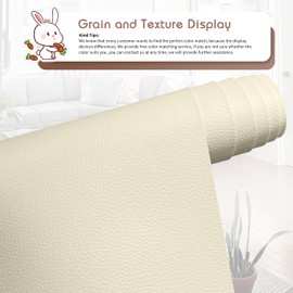 KING MOUNTAIN KING MOUNTAIN Leather Repair Patch,12 x 60 Inches self Adhesive Leather Repair Tape for Damaged Leather Furniture, Sofa Seating,Car Seats, Leather GoodsBeige White