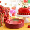 50 Pcs Disposable Tomato Shaped Paper Plates Party Decor, 8