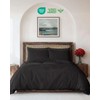 CGK 3 Piece Duvet Cover Set King Size Black 230x220cm