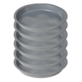 ATIDOHA 6 Pack Plant Saucers, Plant Saucers Flower Pot Tray Excellent for Indoor & Outdoor Plants (Grey, 6 inch)