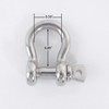 HIGOOD Size 3/16" Anchor Shackle, 316 Stainless Steel Body Material,