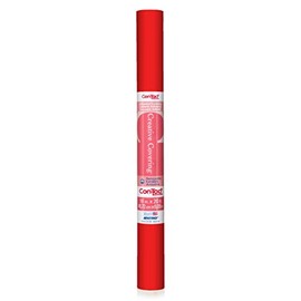Con-Tact Brand Creative Covering Self-Adhesive Vinyl Drawer and Shelf Liner, 18" x 9', Fire Engine Red