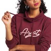 ARIAT Women's REAL Logo Script Cowl Neck Sweatshirt, Heather Zifandel