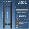 Ranbo Ladder Style 18" Push Pull Door Handle,Back to Back,