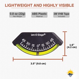 Sun Company Lev-o-gage Heel-Angle Sailing Clinometer (Marine Model) | Mounts on Bulkhead of Boat