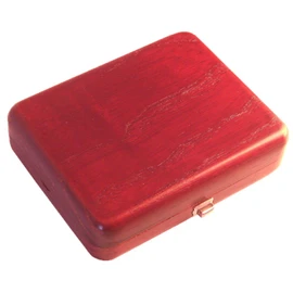 Double Bassoon Reed Case for 3 Tubes Spring Mechanism,, Mahogany