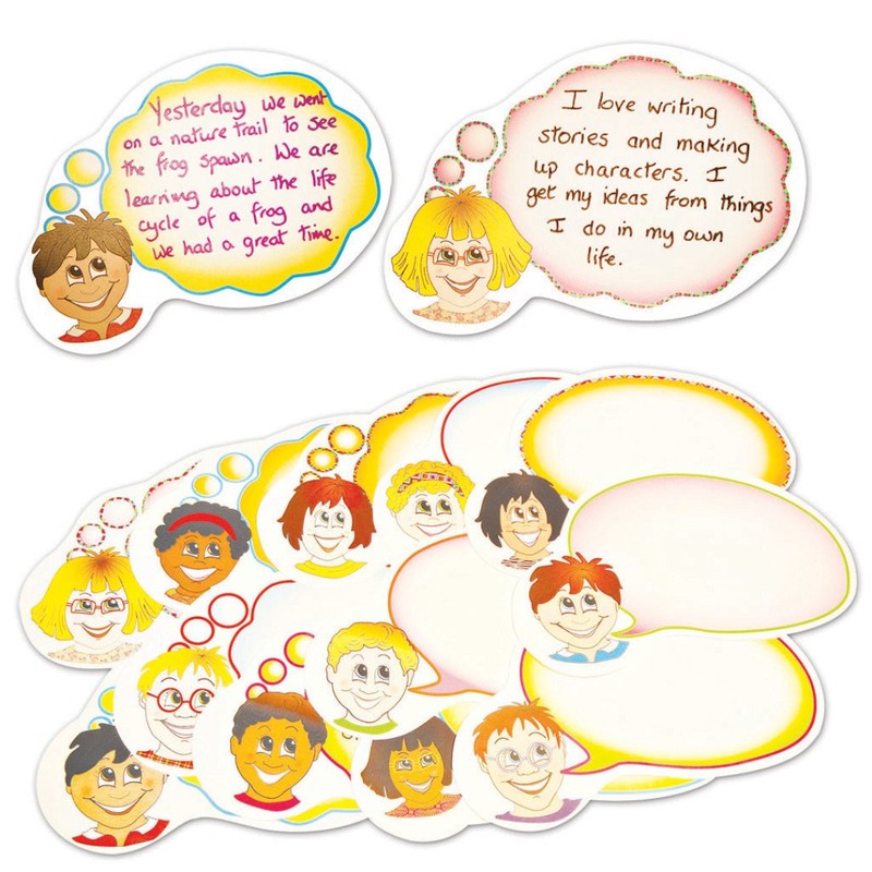 Springboard 10390 Pre-Cut Speech and Thought Bubbles for Classroom Display