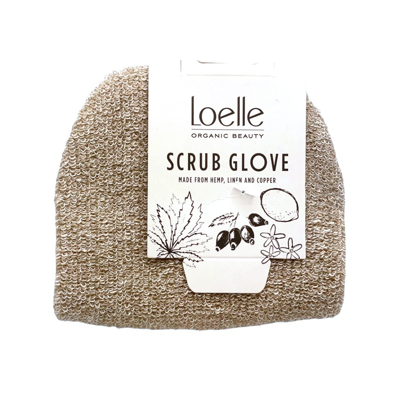 Loelle Copper Exfoliating Glove - Natural Copper Fiber Body Sponge,