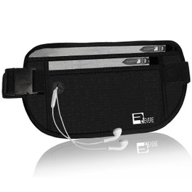 RFID Money Belt Travel Passport Wallet. Safe, Discreet, Hidden Waist Pack Holder