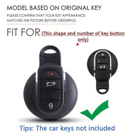 SANRILY 1Pcs ABS Plastic Key Fob Cover for Mini Cooper Countryman S ONE JCW F54 F55 F56 F57 F60 Clubman Keyless Key Case with Weave Keychain Union Jack Design