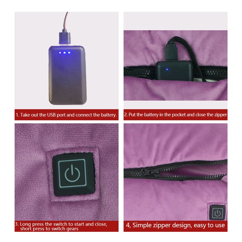 Electric Hand Warmer USB Folding 3 Temperature Gears Quickly Heating