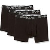 Evolve Men's Cotton Stretch 3 Pack 6'' Boxer Brief, Black,