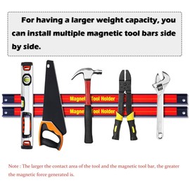 BUSHLY 3 PCS 18” Magnetic Tool Holder, Wall Mounted Tool Magnet Strip, Heavy Duty Magnetic Tool Organizer Bars with Strong Magnetic Force for Kitchen, Garage, Workshops