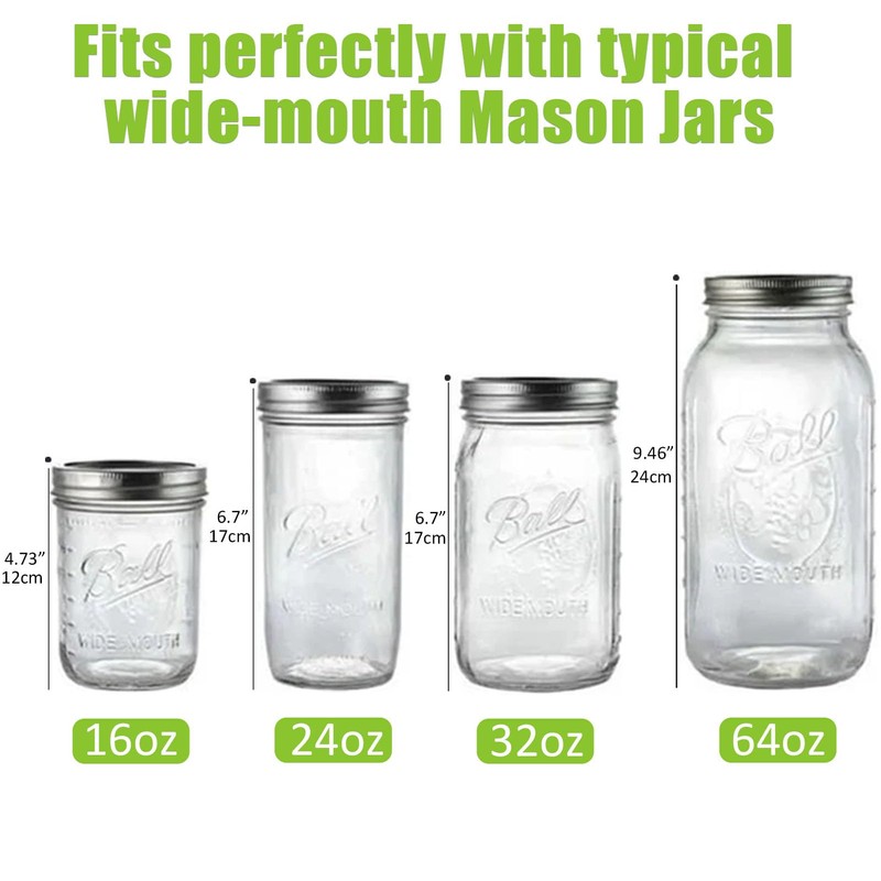 Artcome 10-Pack Glass Fermentation Weights with Easy Grip Handle and