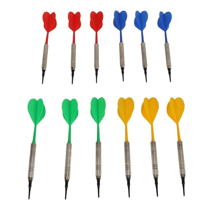 12PCS Soft Tip Darts for Beginners Plastic Professional Indoor Darts